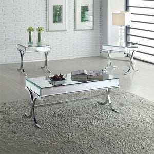 Yuri - Coffee Table - Mirrored & Chrome