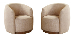 Tatum - Swivel Accent Chair Sand Dollar 2 Pieces