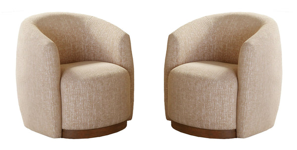 Tatum - Swivel Accent Chair Sand Dollar 2 Pieces