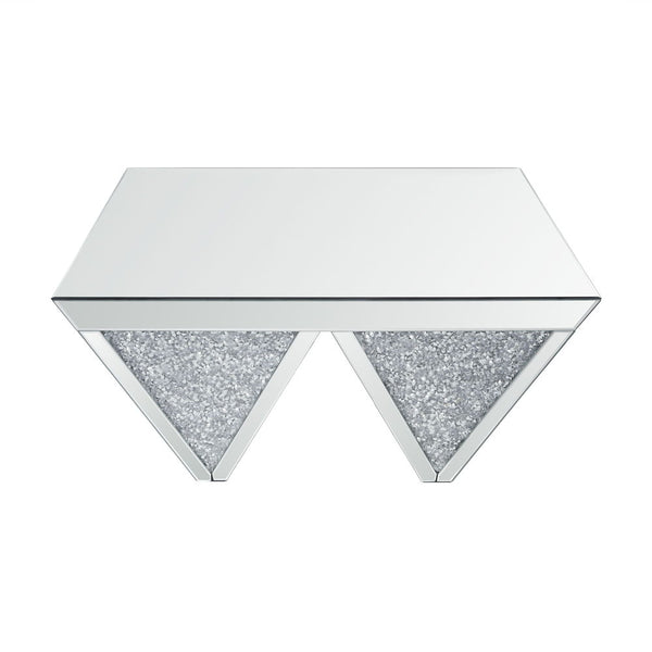 Noralie - 19"H Coffee Table With Faux Diamonds - Mirrored