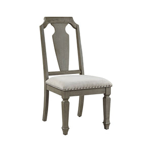 Zumala - Side Chair (Set of 2) - Beige Linen & Weathered Oak