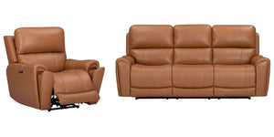 Hancock - Zero Gravity Power Reclining Sofa Set Apple Cider 2 Pc. Sofa, Recliner