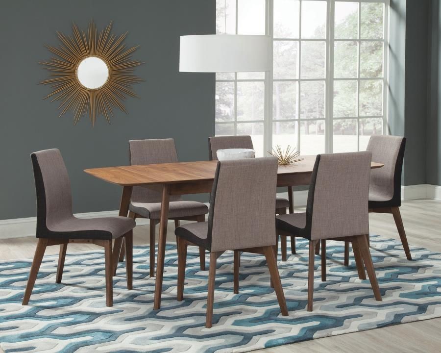 Redbridge - Rectangular Dining Set Light Brown 5 Pc. Table, 4 Chairs