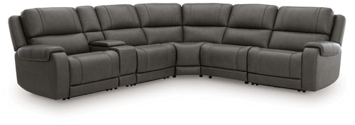 5Z - Pittson - Power Reclining Sectional Gray 6 Pc. Power Reclining Sectional
