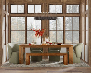 Crossings - Downtown Dining Bench - Amber