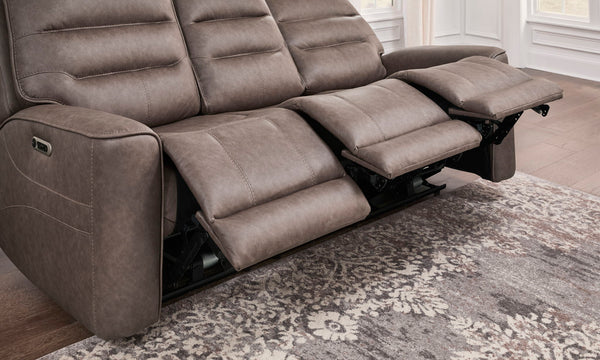 Lawson - Power Zero Gravity Triple Recline Sofa With DDT P2 - Sydney Brunette