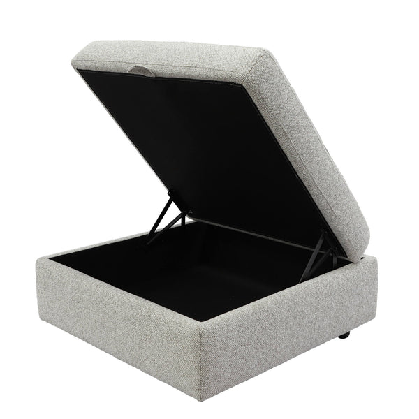 Julianna - Storage Ottoman - Crisp Taupe