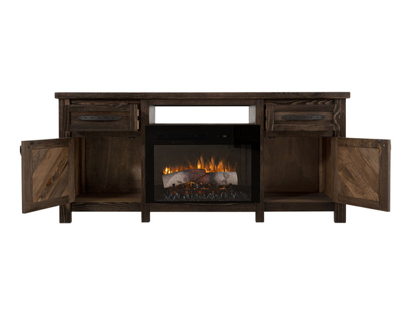 Dutton - TV Stand For Electric Fireplace - Rookwood Brown