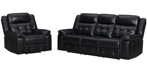 Clayton - Sofa Set Black 2 Pc. Sofa, Recliner