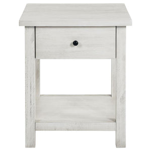 Payne - 1 Drawers Wood End Table with Shelf