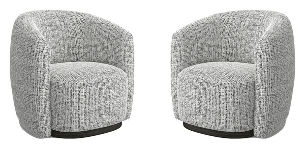 Tatum - Swivel Accent Chair (Set of 2) - Nightshade