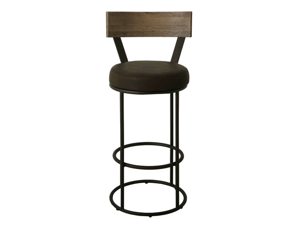 Xel-Ha - 30" Upholstered Barstool - Dark Chocolate