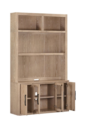 Breckenridge - 56" Console With Bookcase TV Hutch - Medium Brown