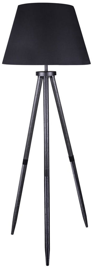 Orhan - Wood Floor Lamp - Black