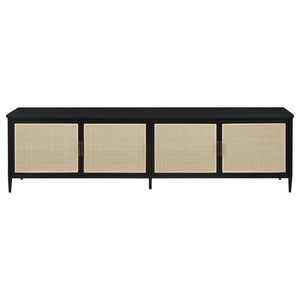 Amherst - 78" 4-Door Metal TV Stand Media Console - Black