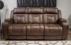 Mestrino - Power Recline Sofa With Adjustable Headrest - Hickory