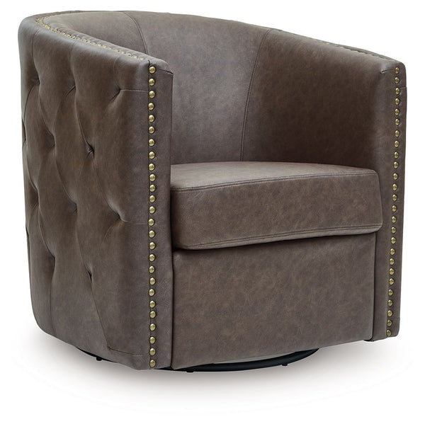 Brentlow - Swivel Accent Chair Dark Brown