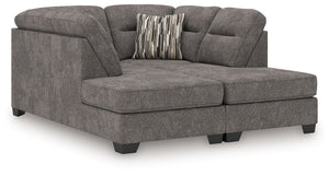Olten - Sectional Dark Gray 2 Pc. Super Chaise Sectional