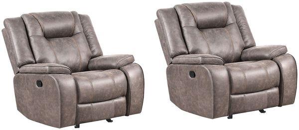Blake - Glider Recliner Dark Brown 2 Pieces