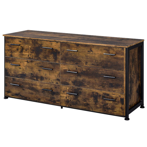 Juvanth - Dresser - Rustic Oak & Black