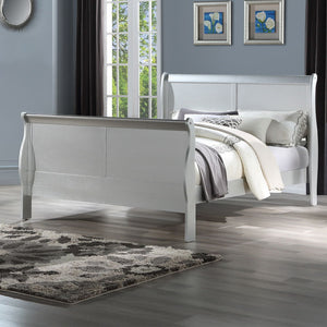 Louis Philippe III - Bed (FB 34"H) Platinum King