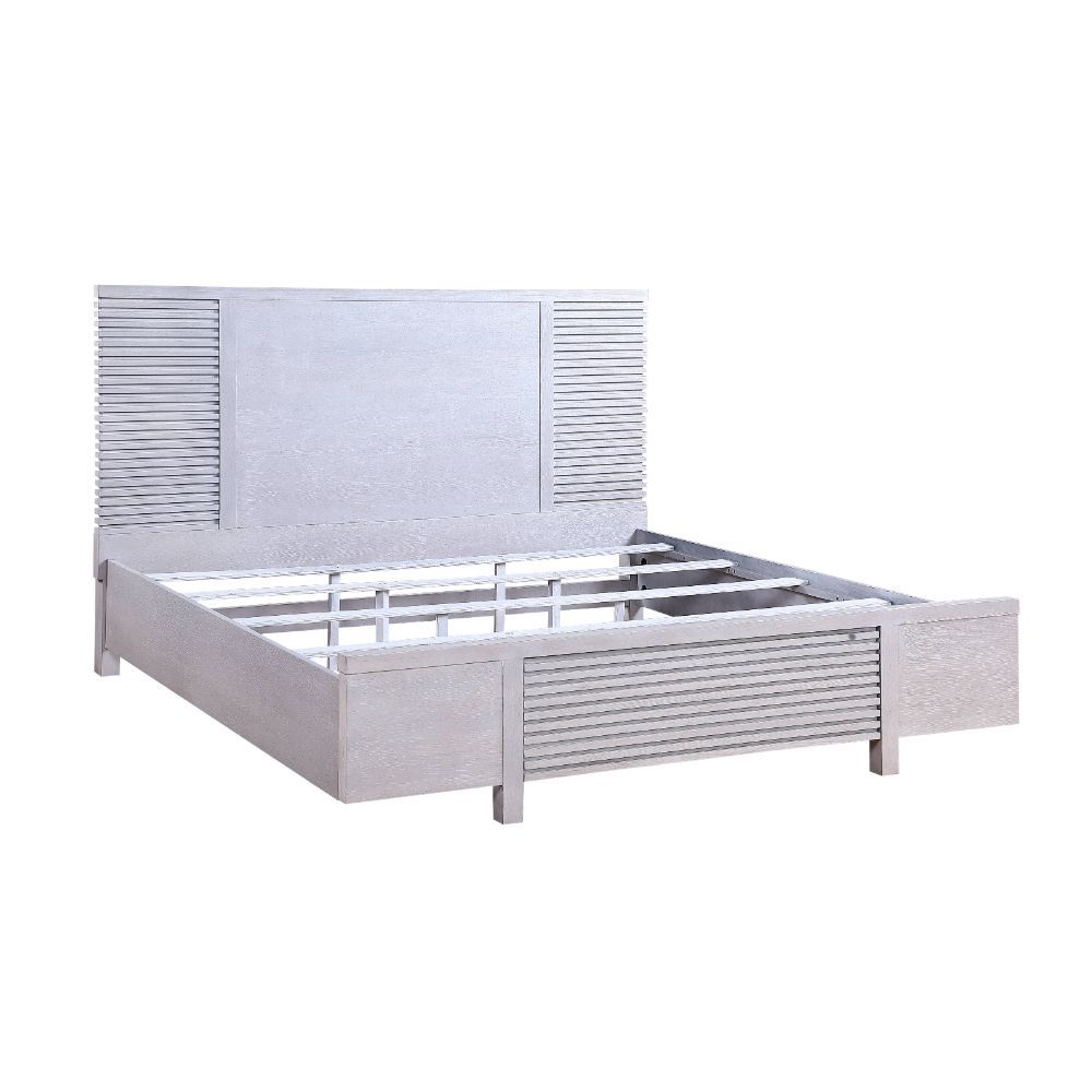 Aromas - Bed w/Storage White Oak Queen