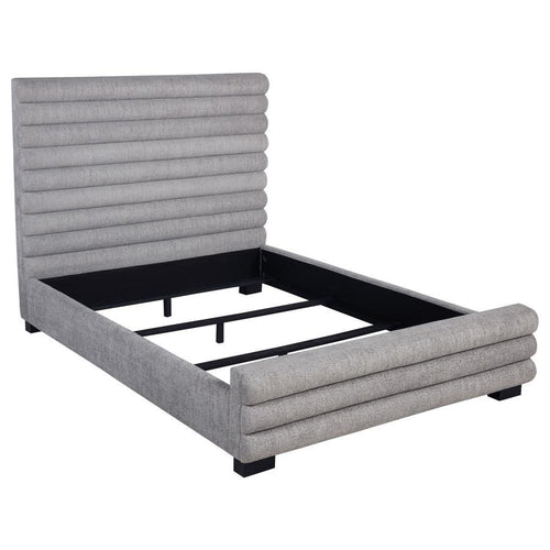 Patricia - Boucle Upholstered Bed Gray