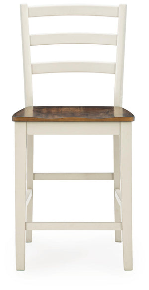 Brinfern - Barstool (Set of 2) - Brown / Antique White