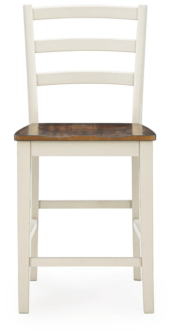 Brinfern - Barstool (Set of 2) - Brown / Antique White