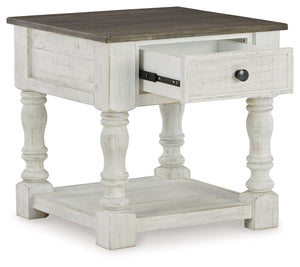 Havalance - Square End Table - White / Gray