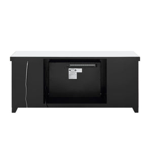 Noralie - TV Stand With Fireplace & LED - Mirrored & Faux Diamonds