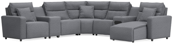 Modmax II - Reclining Sectional - Salt And Pepper