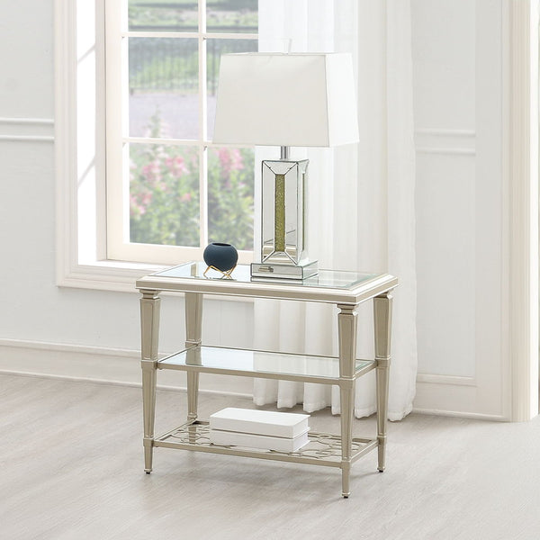 Zaba - Rectangular Table Silver End Tables