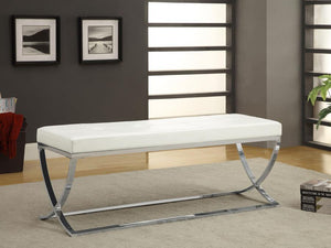 Walton - Leatherette Upholstered Tufted Accent Bench