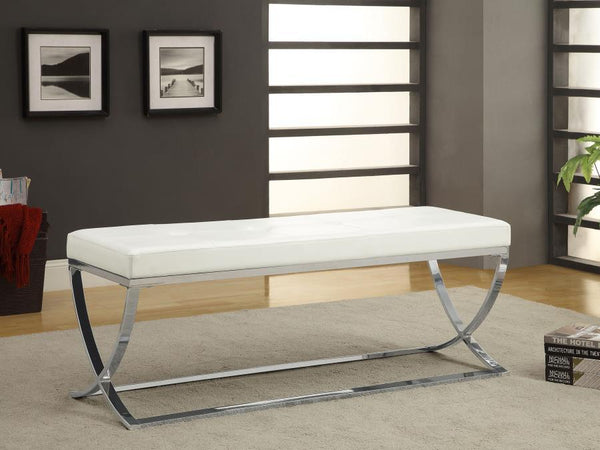 Walton - Leatherette Upholstered Tufted Accent Bench