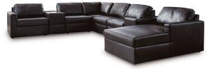 ModMax II - Sectional Black 8 Pc. Right Arm Facing Corner Chaise Sectional With Storage Consoles