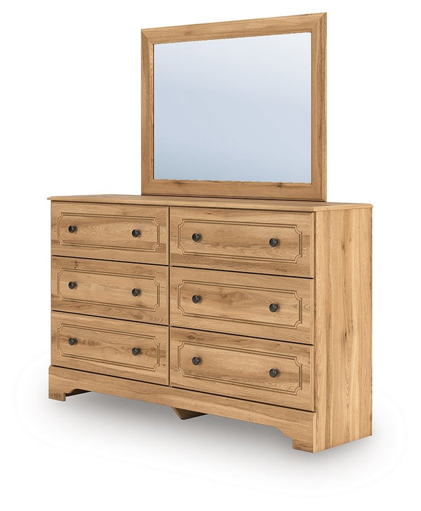 Aleaport - Dresser Light Brown Dresser & Mirror