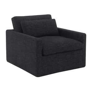 Frederick - Swivel Chair With Pillow Dark Gray