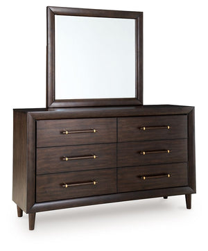 Dantenton - Dresser Dark Brown Dresser & Mirror