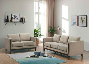 Islington - Upholstered Panel Arm Sofa Set Beige 2 Pc. Sofa, Loveseat