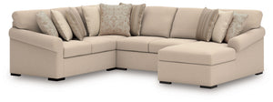 LadyMae - Sectional Beige 4 Pc. Right Arm Facing Corner Chaise Sectional