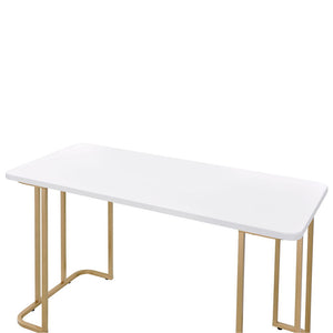 Estie - Writing Desk (Same Ac00902) - White & Gold