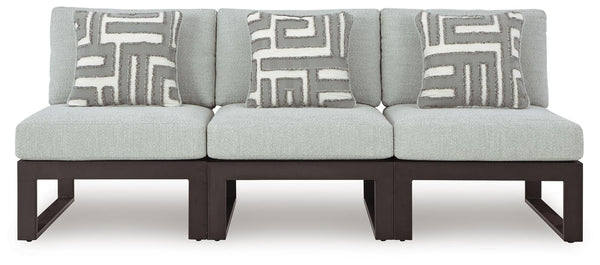 Beachloft - 3-Piece Outdoor Sectional - Black / Gray