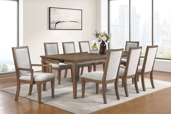 Mariana - Dining Table Set Dark Brown 9 Pc. Table, 6 Side, 2 Arm Chairs