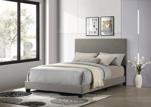 Dorian - Upholstered Panel Bed Gray Full Fabric