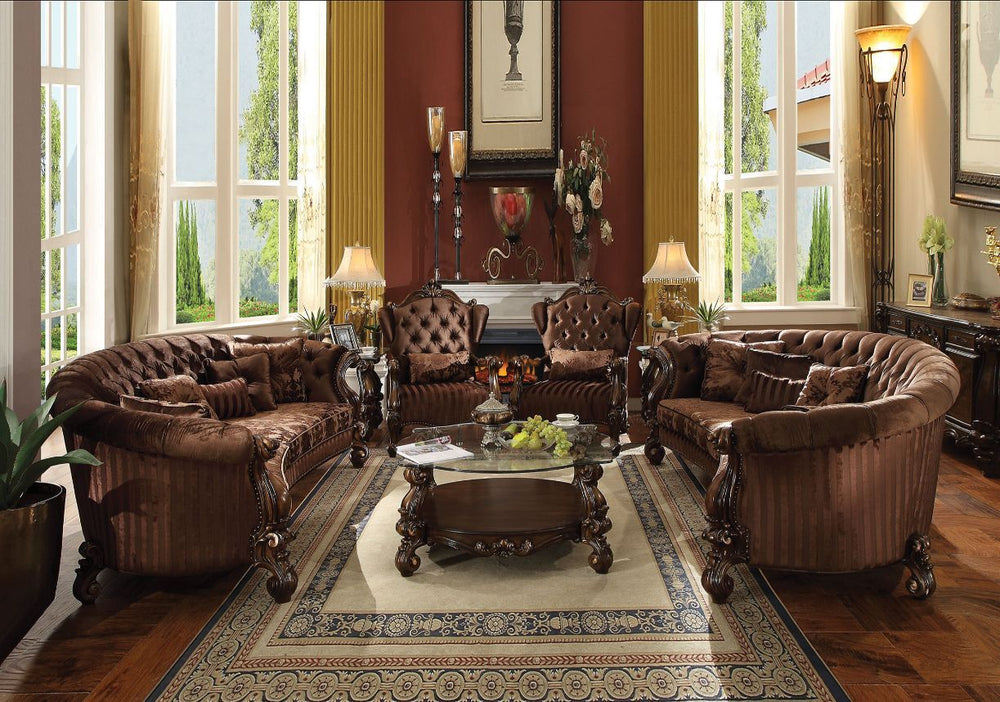 Versailles - Sofa (w/5 Pillows) Dark Brown