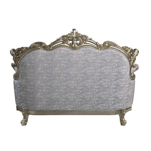 Miliani - Loveseat With 3 Pillows - Fabric & Antique Bronze