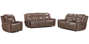 Atlantis - Reclining Sofa Set Dark Brown 3 Pc. Sofa, Loveseat, Recliner