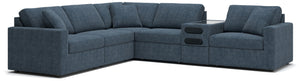 Modmax - Ink - Sectional Blue 6 Pc. Sectional With Cupholder