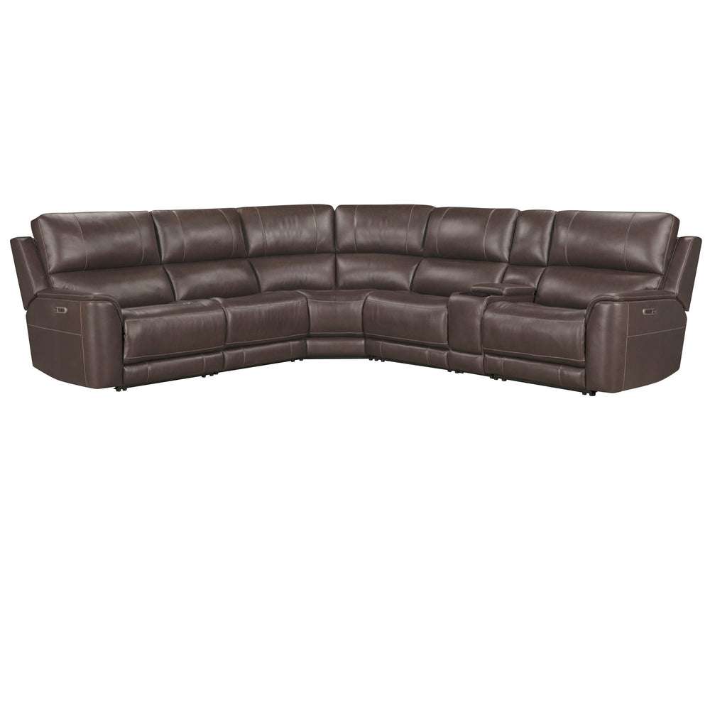 Easton - 6 Piece Zero Gravity Power Reclining Sectional With Power Adjustable Headrests - Steamboat Brown